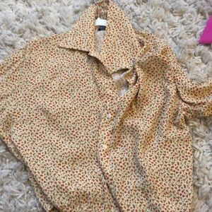 Brandy Melville button down crop top